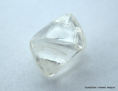 2.11 carats G VVS1 pair of natural uncut diamonds rough out from diamond mine