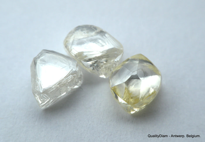 Billion years old, 3.04 carats collection of natural uncut diamonds – gemstones