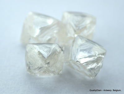 4.08 CARATS WHITE H VS-VVS, NATURAL UNCUT DIAMONDS ROUGH OUT FROM DIAMOND MINE