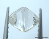 2.01 carats H VVS1 pair of natural uncut diamonds rough out from diamond mine