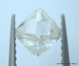2.01 carats H VVS1 pair of natural uncut diamonds rough out from diamond mine
