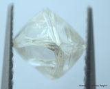 2.01 carats H VVS1 pair of natural uncut diamonds rough out from diamond mine