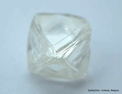 2.01 carats H VVS1 pair of natural uncut diamonds rough out from diamond mine
