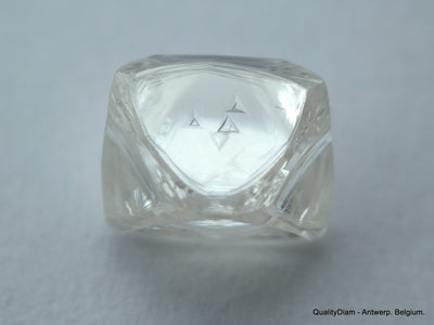 1.85 carats pair of natural uncut diamonds rough, out from diamond mine