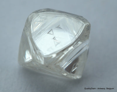 1.85 carats pair of natural uncut diamonds rough, out from diamond mine
