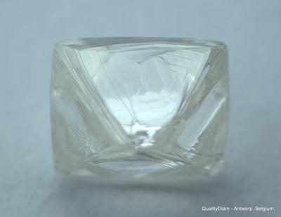 1.85 carats pair of natural uncut diamonds rough, out from diamond mine