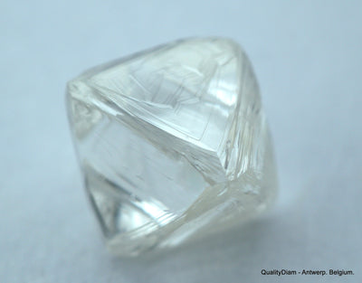 1.85 carats pair of natural uncut diamonds rough, out from diamond mine
