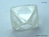 1.87 carats G VVS1 pair of natural uncut diamonds rough, out from diamond mine