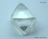 1.87 carats G VVS1 pair of natural uncut diamonds rough, out from diamond mine