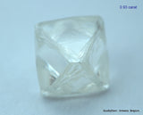 1.87 carats G VVS1 pair of natural uncut diamonds rough, out from diamond mine