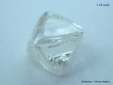 1.87 carats G VVS1 pair of natural uncut diamonds rough, out from diamond mine
