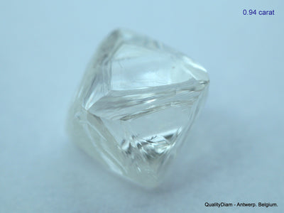 1.87 carats G VVS1 pair of natural uncut diamonds rough, out from diamond mine