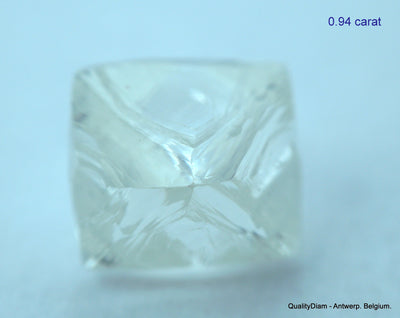 1.87 carats G VVS1 pair of natural uncut diamonds rough, out from diamond mine