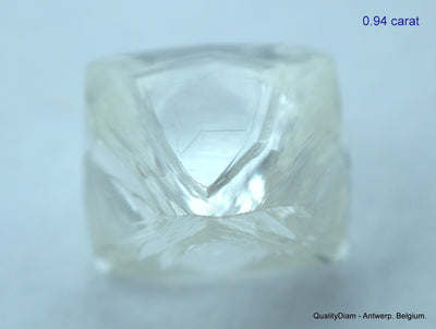 1.87 carats G VVS1 pair of natural uncut diamonds rough, out from diamond mine