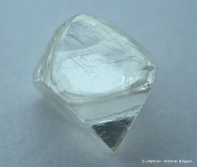 1.91 carat pair of natural uncut diamonds rough, out from diamond mine