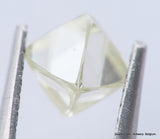 H Flawless Clean White 0.51 Carat Rough Diamond Natural, Genuine Diamond Uncut