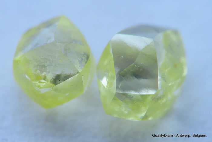 0.62 carats beautiful Intense Fancy Yellow natural diamonds out from diamond mines