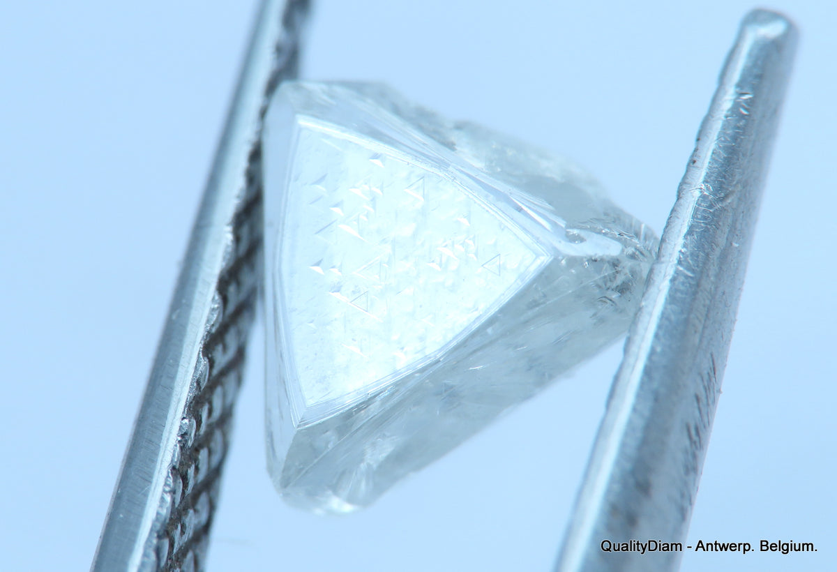 Uncut diamond also known as rough diamond out from a diamond mine ...