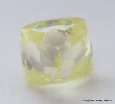 For rough diamond jewelry: 0.64 carat Intense Fancy Yellow beautiful gem diamond