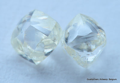 Rare white diamonds out from diamond mines. natural, uncut gemstones