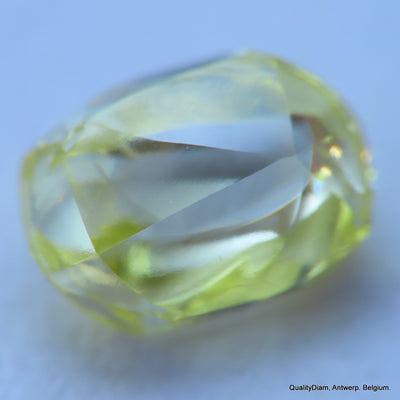 Flawless, clean, intense fancy yellow rare natural diamond mackle