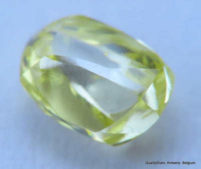 Flawless, clean, intense fancy yellow rare natural diamond mackle