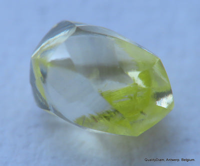 Flawless, clean, intense fancy yellow rare natural diamond mackle