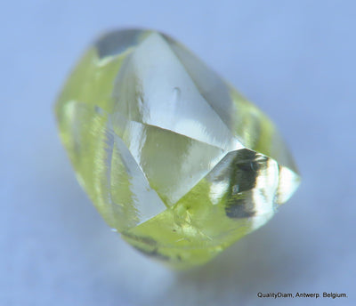 Flawless, clean, intense fancy yellow rare natural diamond mackle