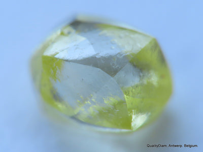 Intense fancy yellow rare natural diamond out diamond mine.