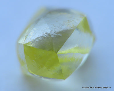 Intense fancy yellow rare natural diamond out diamond mine.