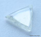 H Si2 0.48 Carat Rough Diamond Triangle Shape Uncut Natural Gem White Diamond