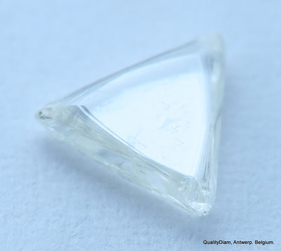 H Si2 0.48 Carat Rough Diamond Triangle Shape Uncut Natural Gem White Diamond