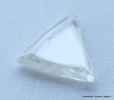 H Si2 0.48 Carat Rough Diamond Triangle Shape Uncut Natural Gem White Diamond