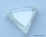 H Si2 0.48 Carat Rough Diamond Triangle Shape Uncut Natural Gem White Diamond