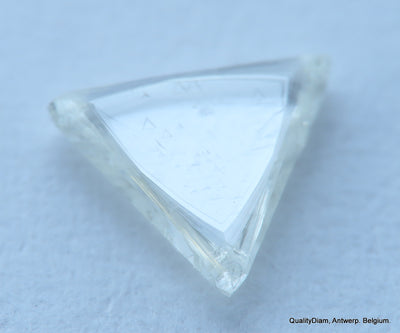 H Si2 0.48 Carat Rough Diamond Triangle Shape Uncut Natural Gem White Diamond