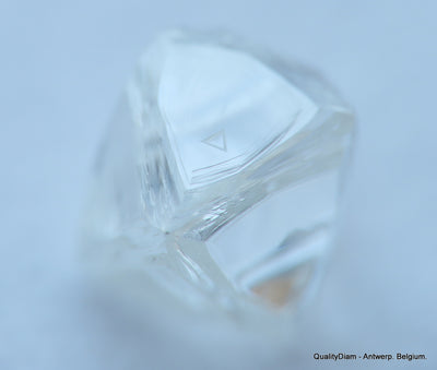 Flawless, top end gemstone full white natural diamond out from a diamond mine