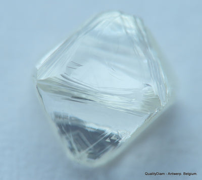 G Flawless Clean White 0.87 Carat Rough Diamond Natural, Genuine Diamond Uncut