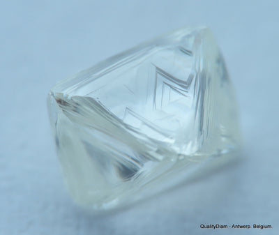 G Flawless Clean White 0.87 Carat Rough Diamond Natural, Genuine Diamond Uncut