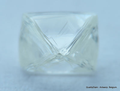 G Flawless Clean White 0.87 Carat Rough Diamond Natural, Genuine Diamond Uncut